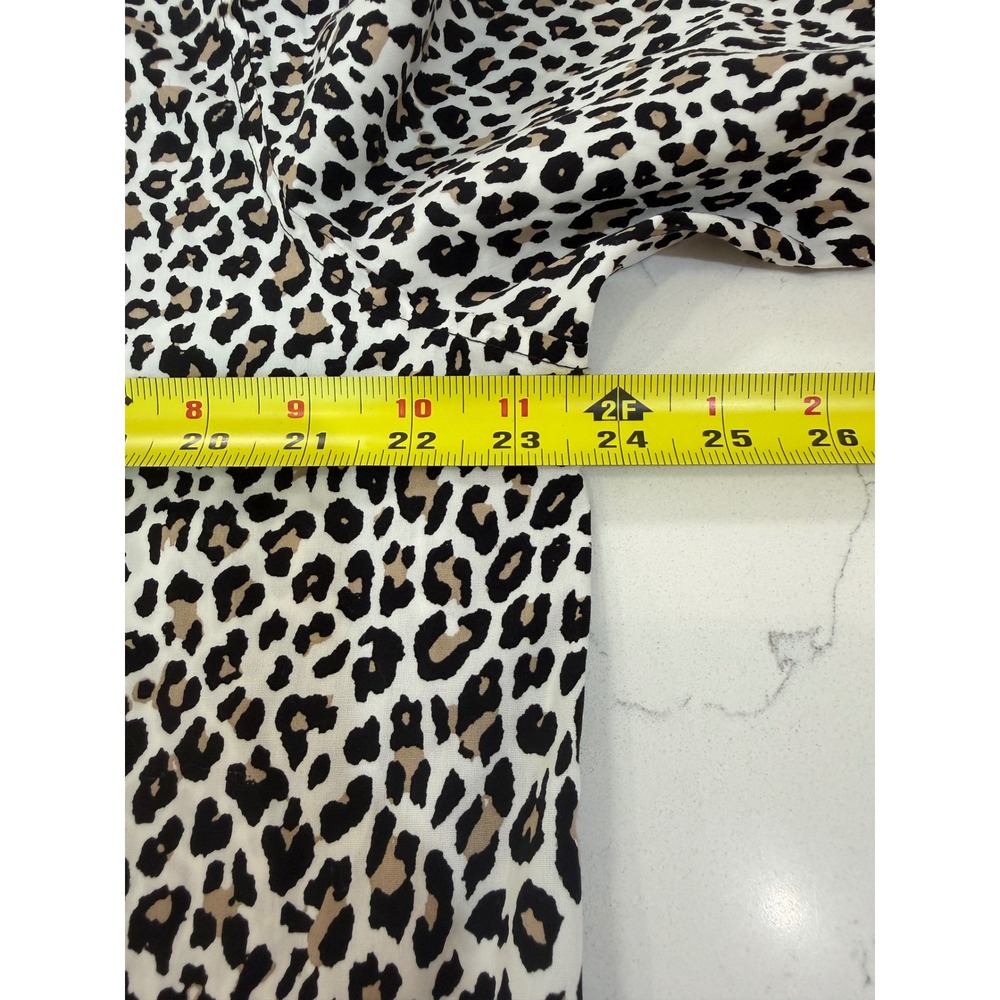 Chicos No Iron Mixed Animal Print Shirt Leopard Zebra 3/4 Sleeve Size 3 XL - Picture 5 of 7